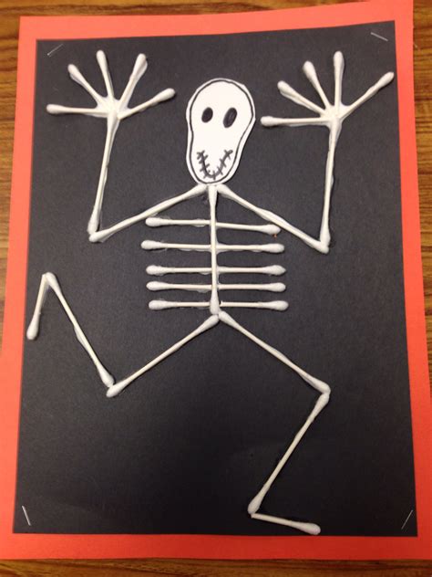 Printable Q Tip Skeleton Craft